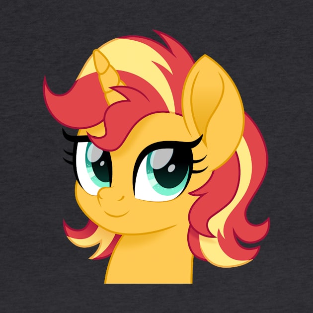 Sunset Shimmer portrait short mane by CloudyGlow